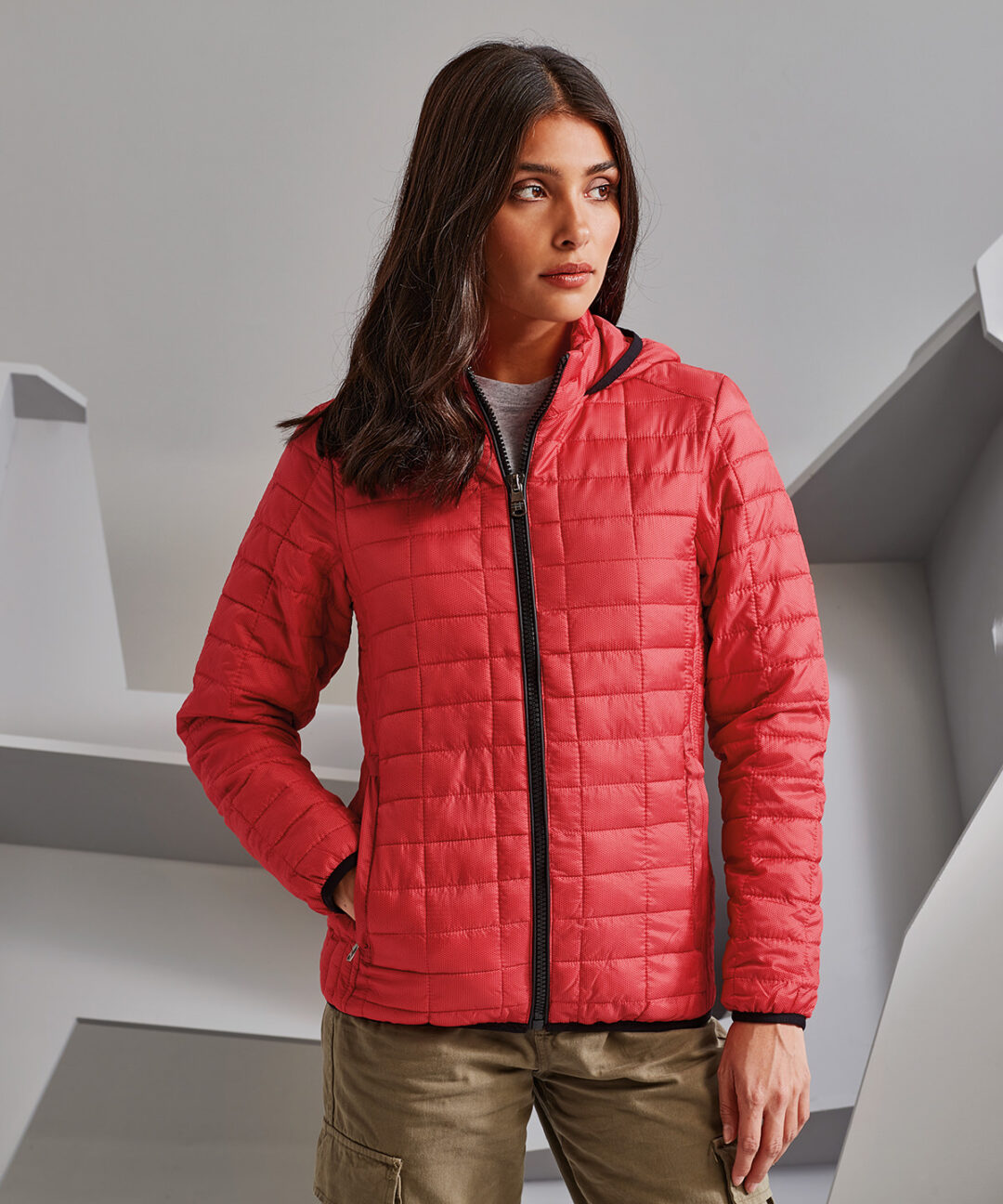 2786 Women&#8217;s honeycomb hooded jacket TS23F, Vivid Promotion Workwear