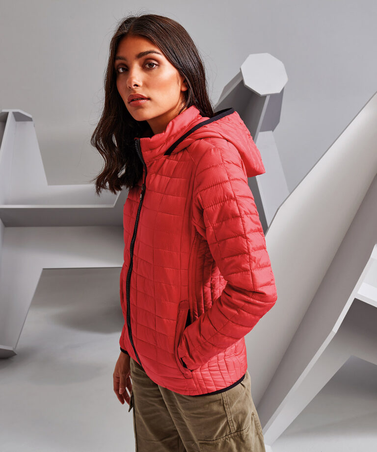 2786 Women's honeycomb hooded jacket TS23F