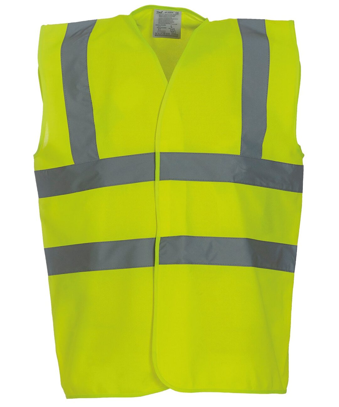 Yoko Hi vis 2 band and braces waistcoat (HVW100) YK001, Vivid Promotion Workwear