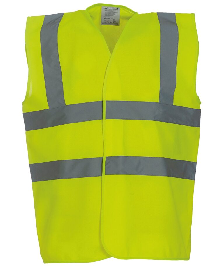 Alternative view of Yoko Hi vis 2 band and braces waistcoat (HVW100) YK001