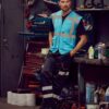 Yoko Hi vis 2 band and braces waistcoat (HVW100) YK001, Vivid Promotion Workwear