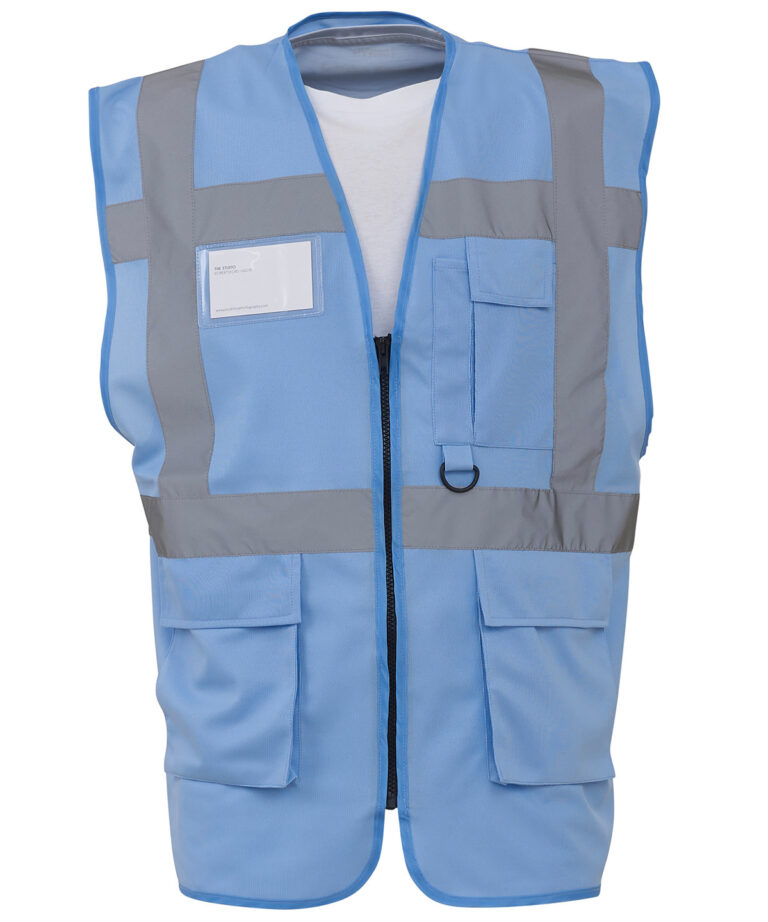 Alternative view of Yoko Multifunctional executive hi vis waistcoat (HVW801) YK002
