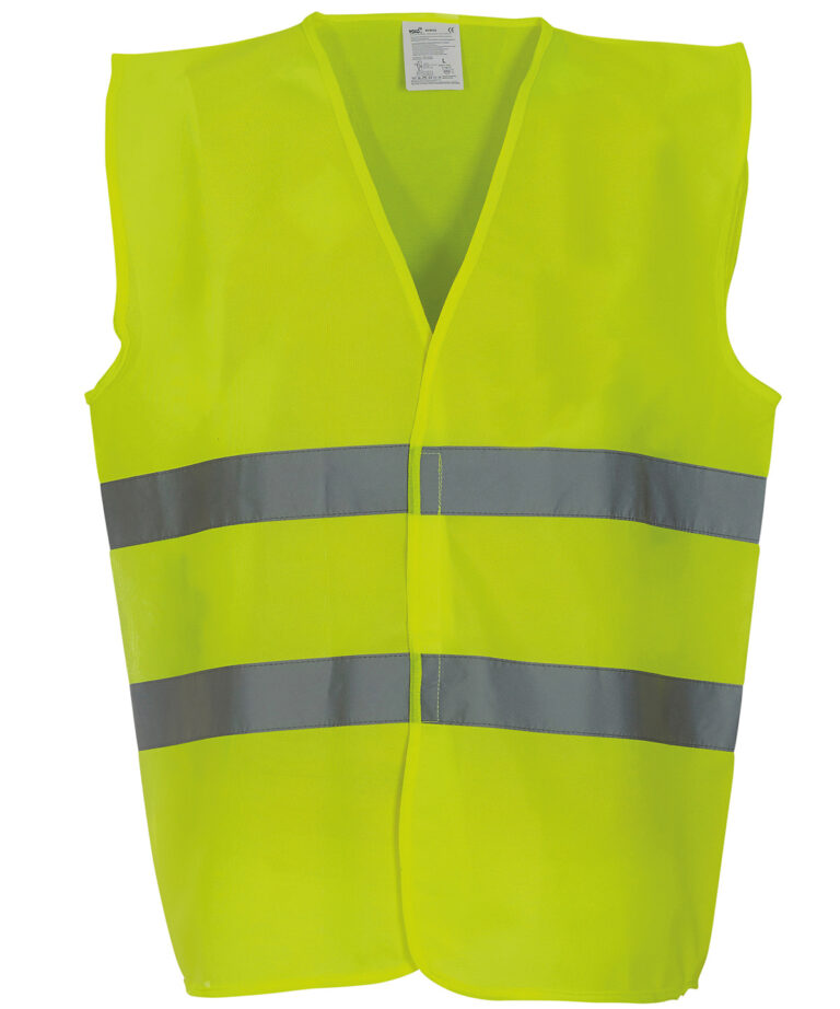 Yoko Hi vis 2 band waistcoat (HVW102) YK003