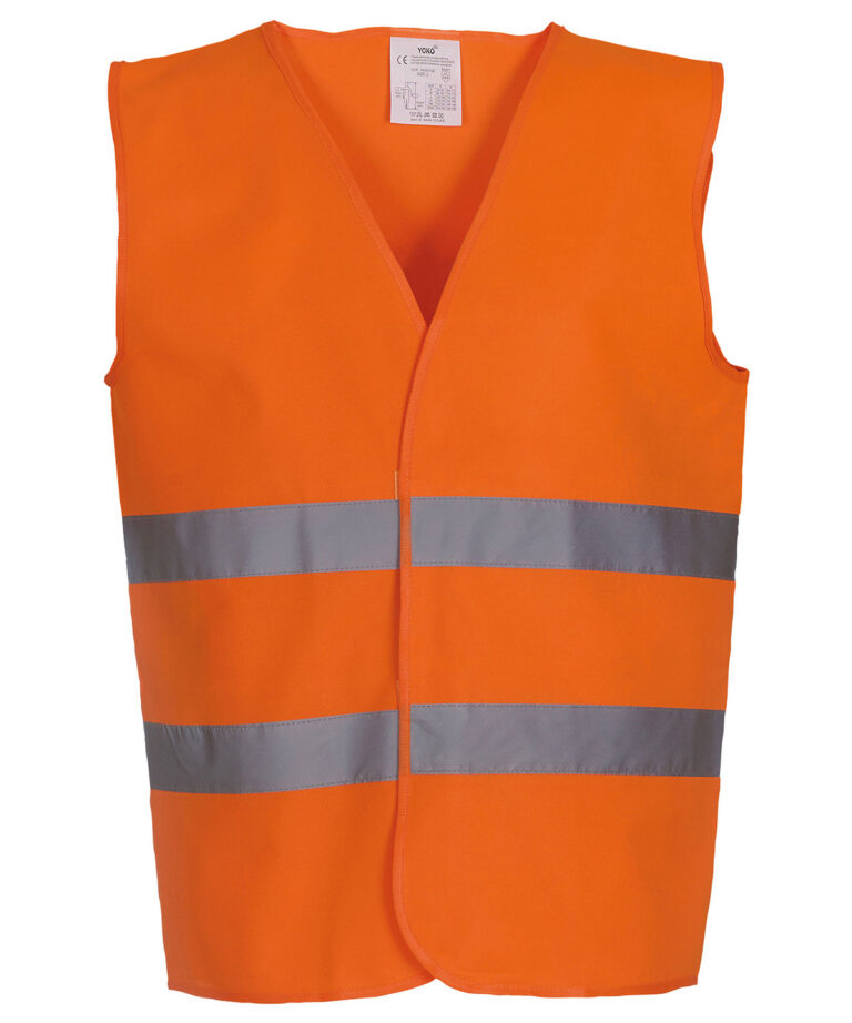Alternative view of Yoko Hi vis 2 band waistcoat (HVW102) YK003