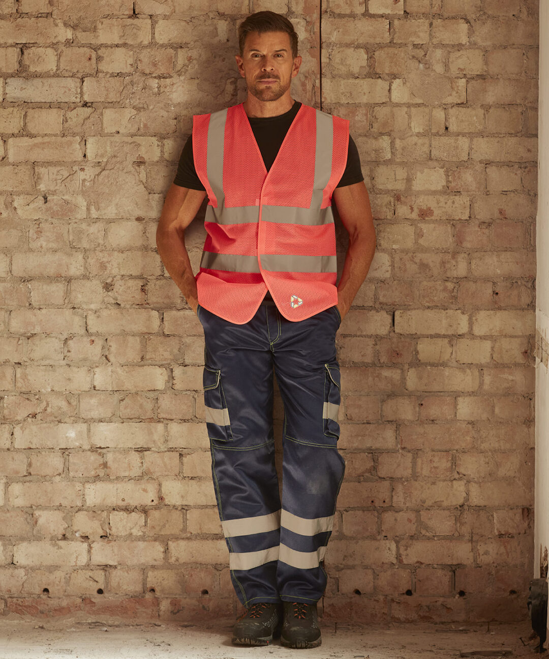 Yoko Top cool open mesh 2 band and braces waistcoat (HVW120) YK006, Vivid Promotion Workwear
