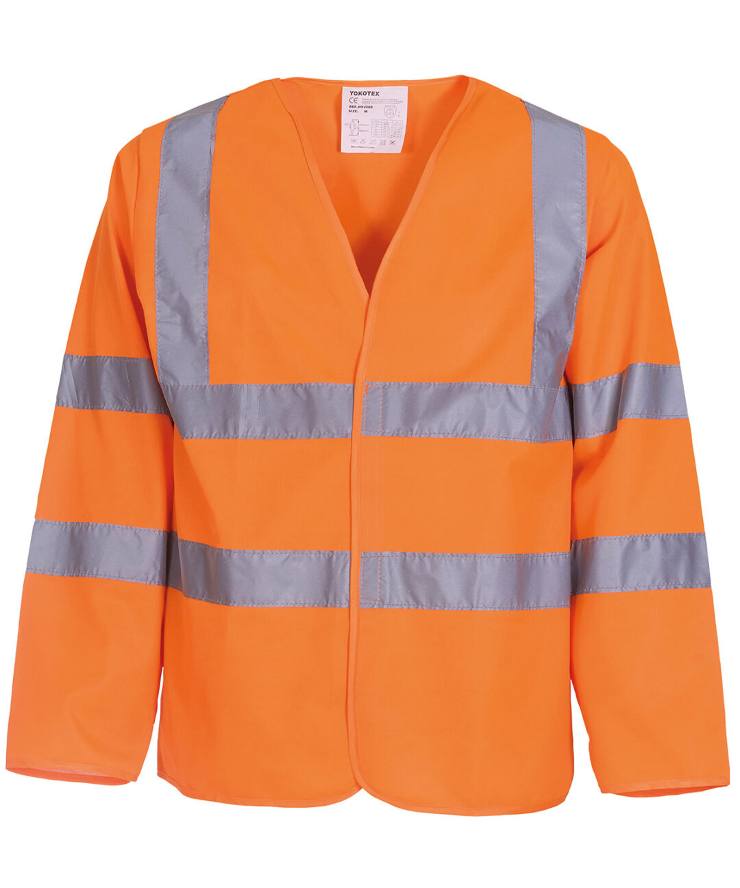Yoko Hi vis long sleeve waistcoat (HVJ200) YK007, Vivid Promotion Workwear