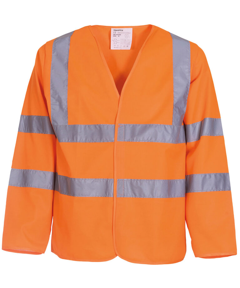 Alternative view of Yoko Hi vis long sleeve waistcoat (HVJ200) YK007