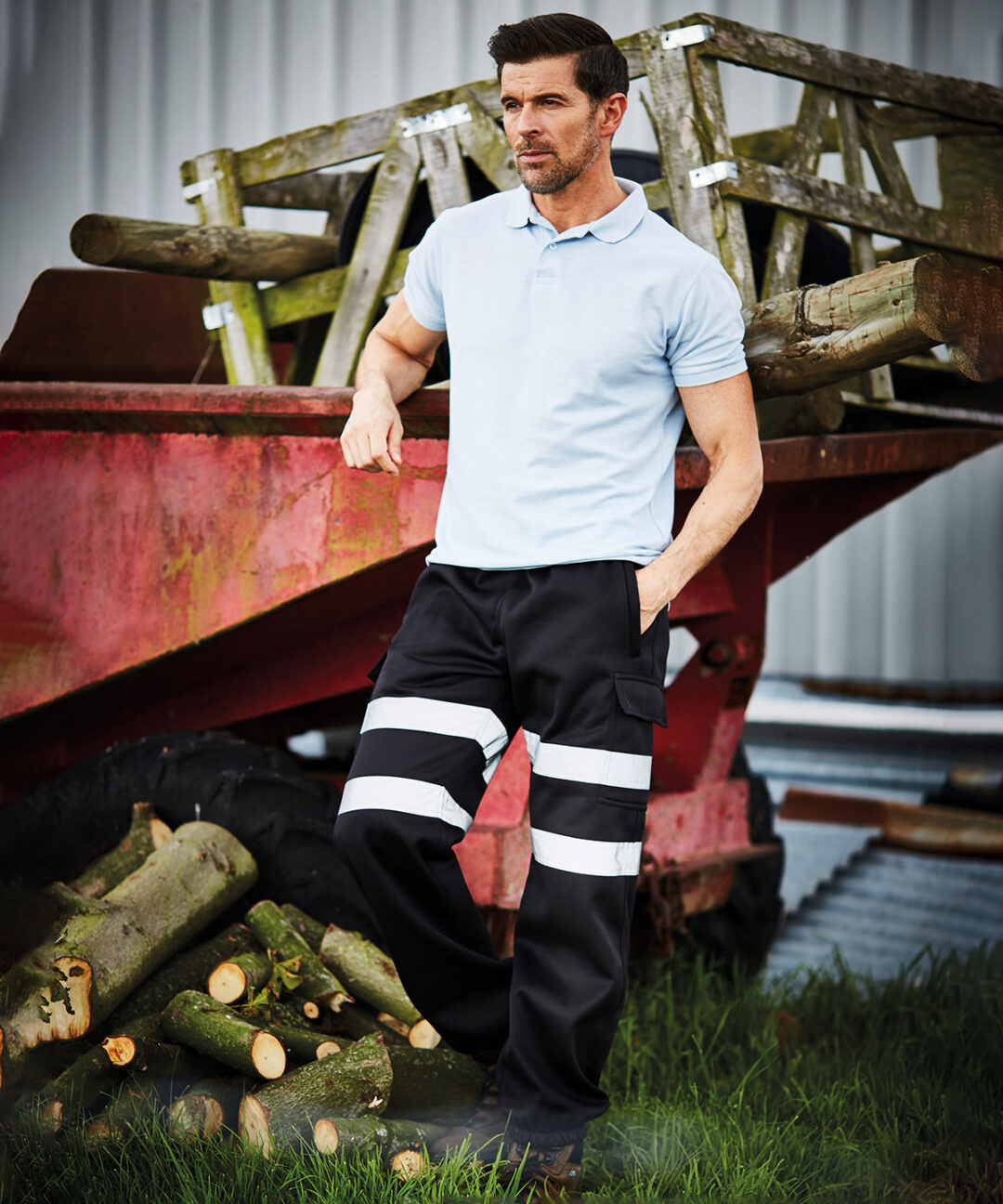 Yoko Hi vis jogging pants (HV016T) YK013, Vivid Promotion Workwear