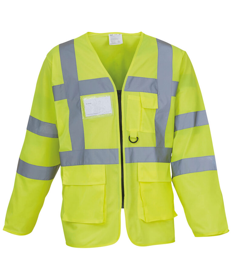 Yoko Hi vis executive long sleeve waistcoat (HVJ800) YK014