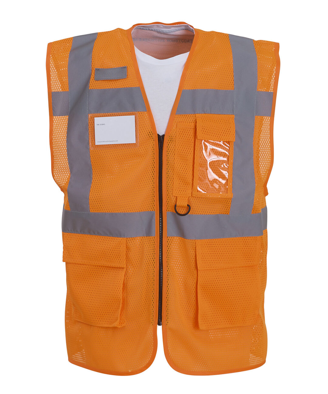 Yoko Hi vis top cool open mesh executive waistcoat (HVW820) YK015, Vivid Promotion Workwear