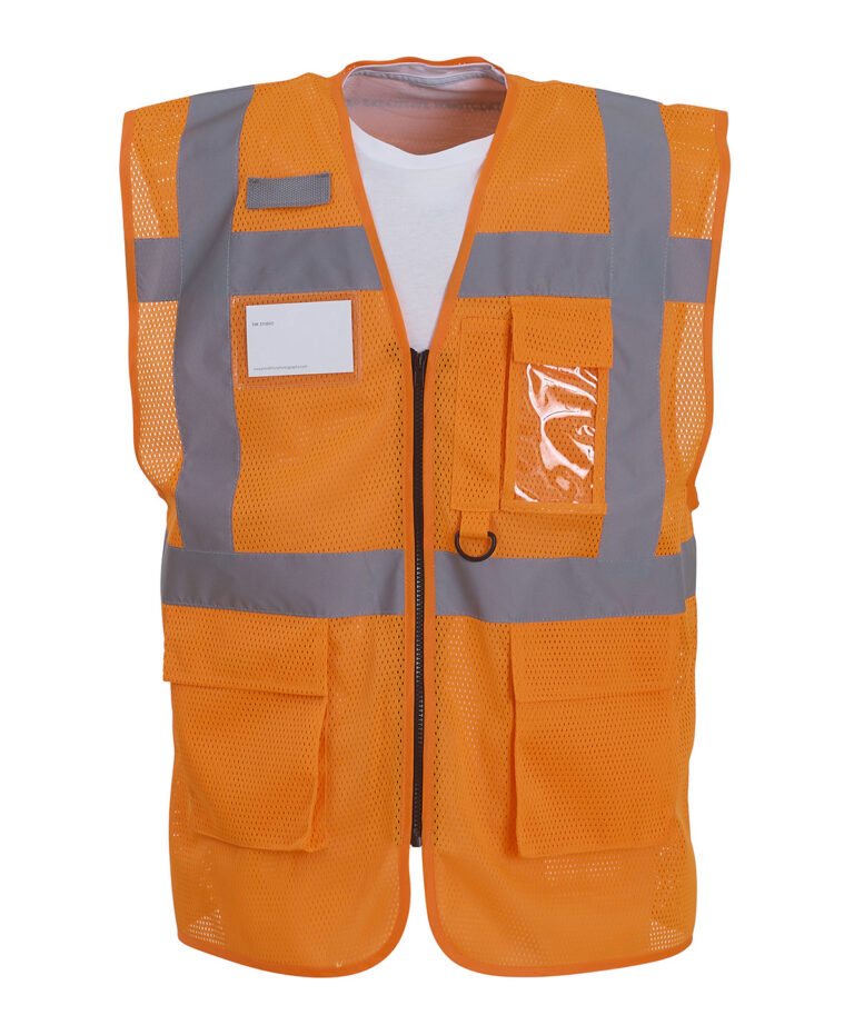Yoko Hi vis top cool open mesh executive waistcoat (HVW820) YK015