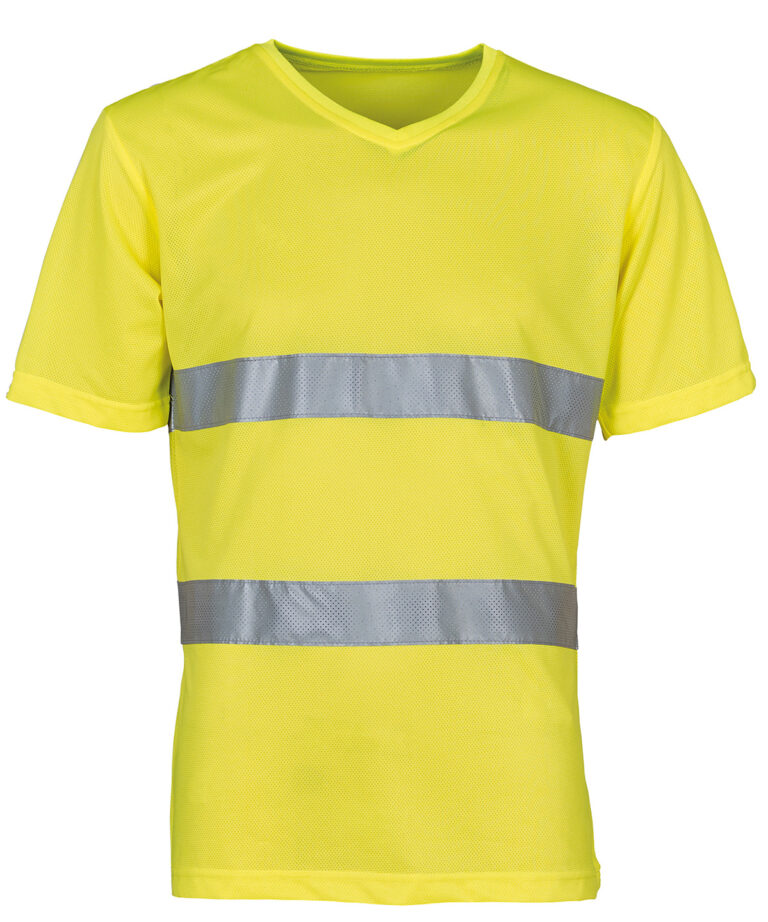 Yoko Hi vis top cool super light v neck t shirt (HVJ910) YK018, Vivid Promotion Workwear