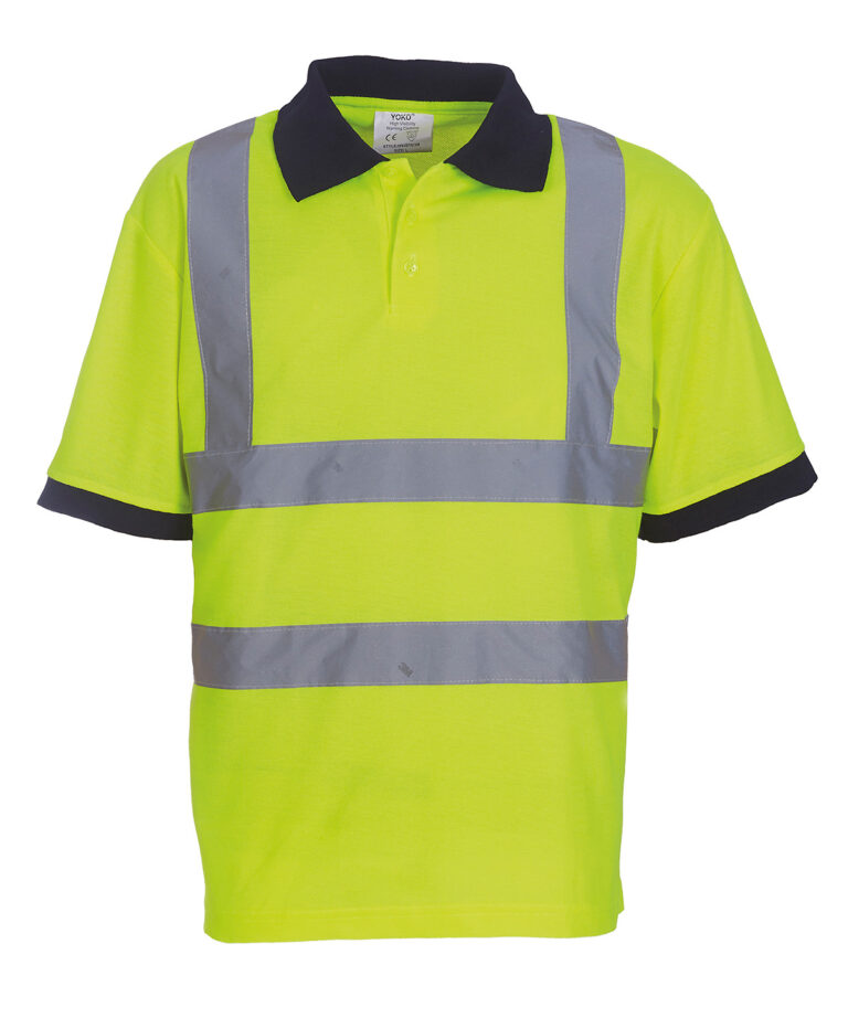 Alternative view of Yoko Hi vis short sleeve polo (HVJ210) YK020