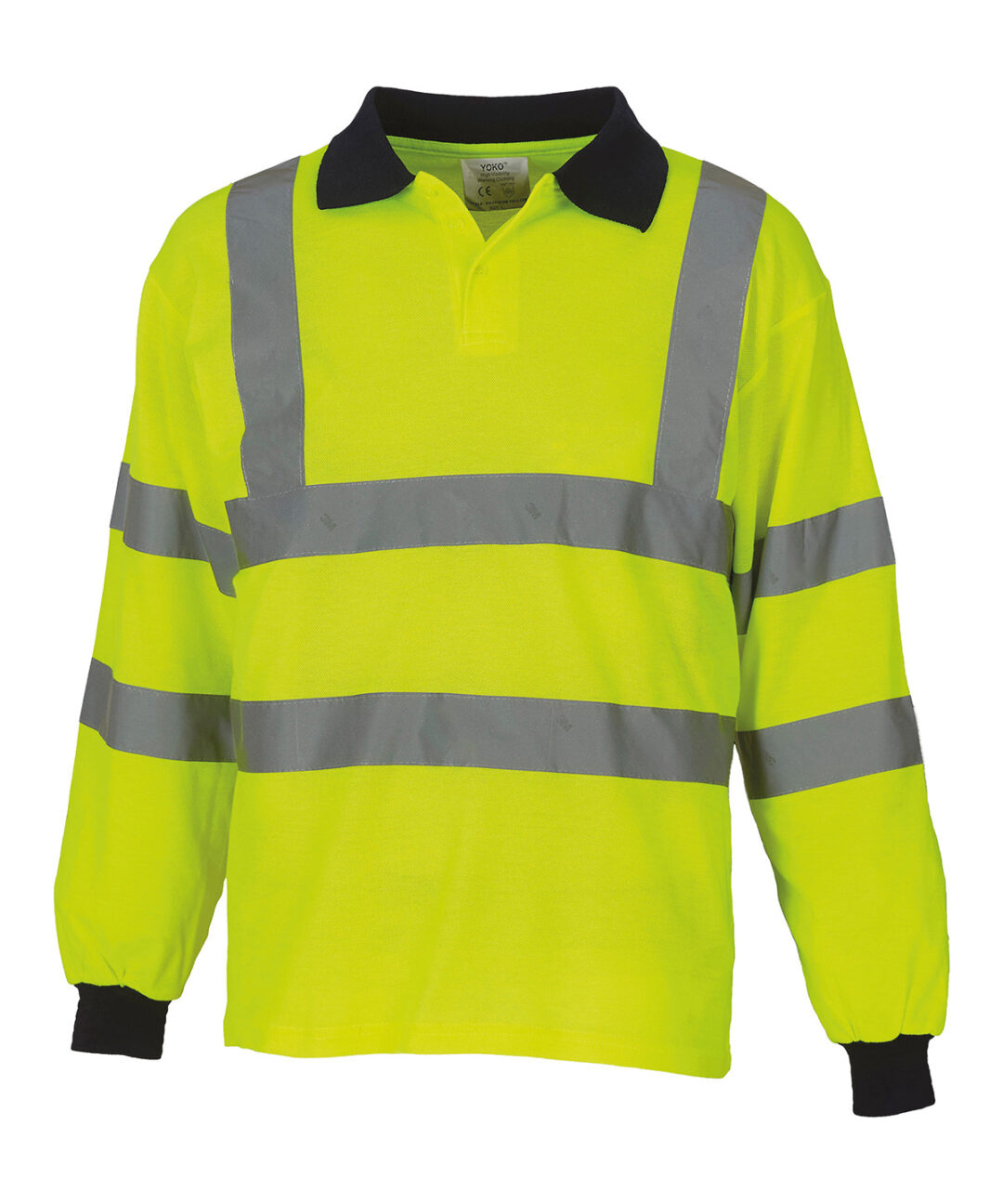Yoko Hi vis long sleeve polo (HVJ310) YK021, Vivid Promotion Workwear