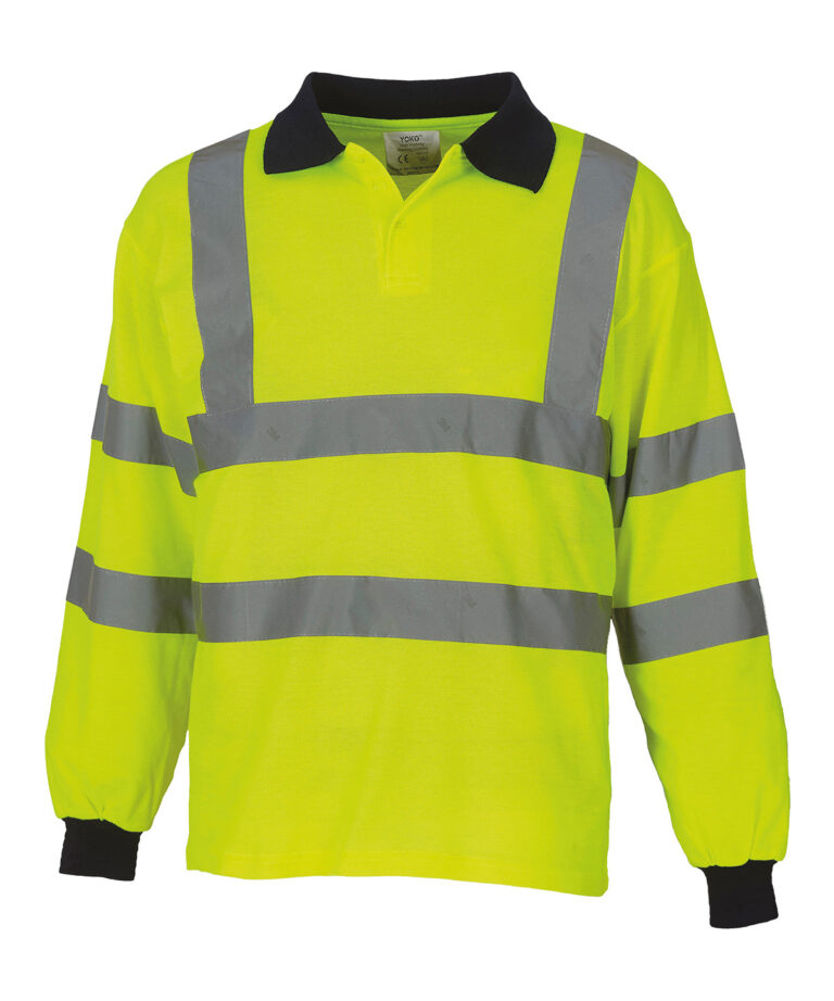 Yoko Hi vis long sleeve polo (HVJ310) YK021
