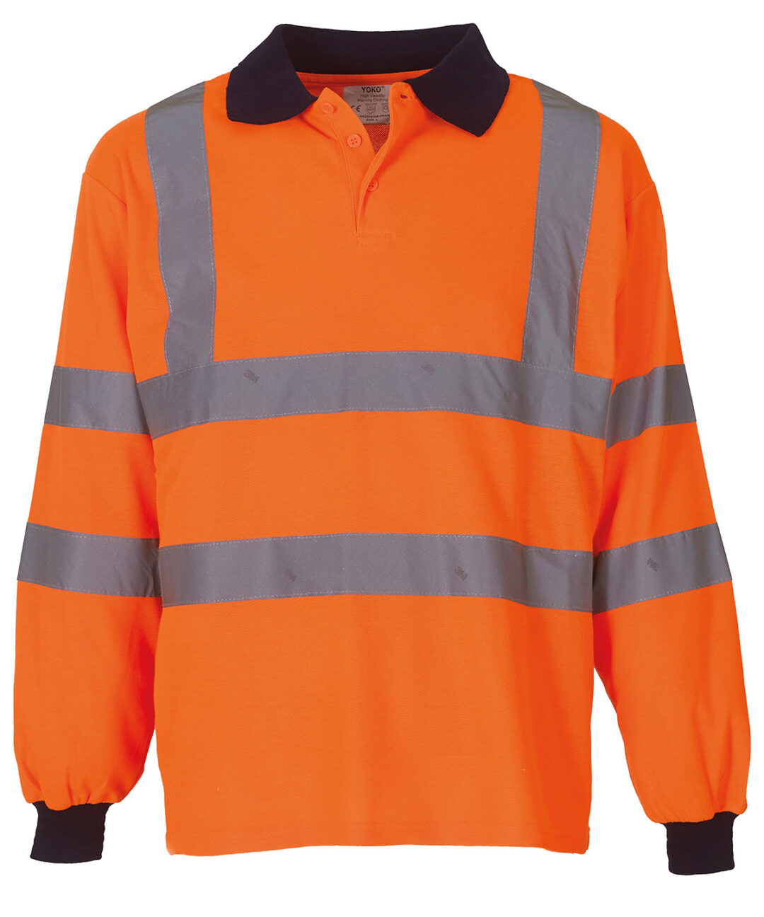 Yoko Hi vis long sleeve polo (HVJ310) YK021, Vivid Promotion Workwear
