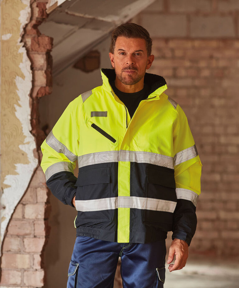 Alternative view of Yoko Hi vis fontaine flight jacket (HVP209) YK035
