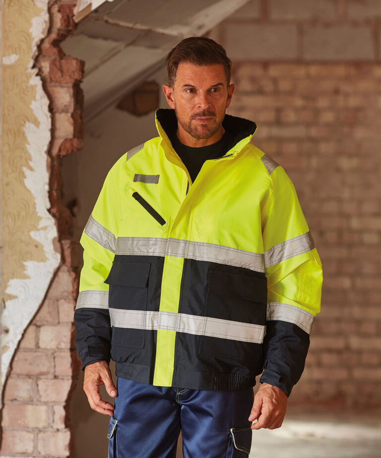 Yoko Hi vis fontaine flight jacket (HVP209) YK035, Vivid Promotion Workwear