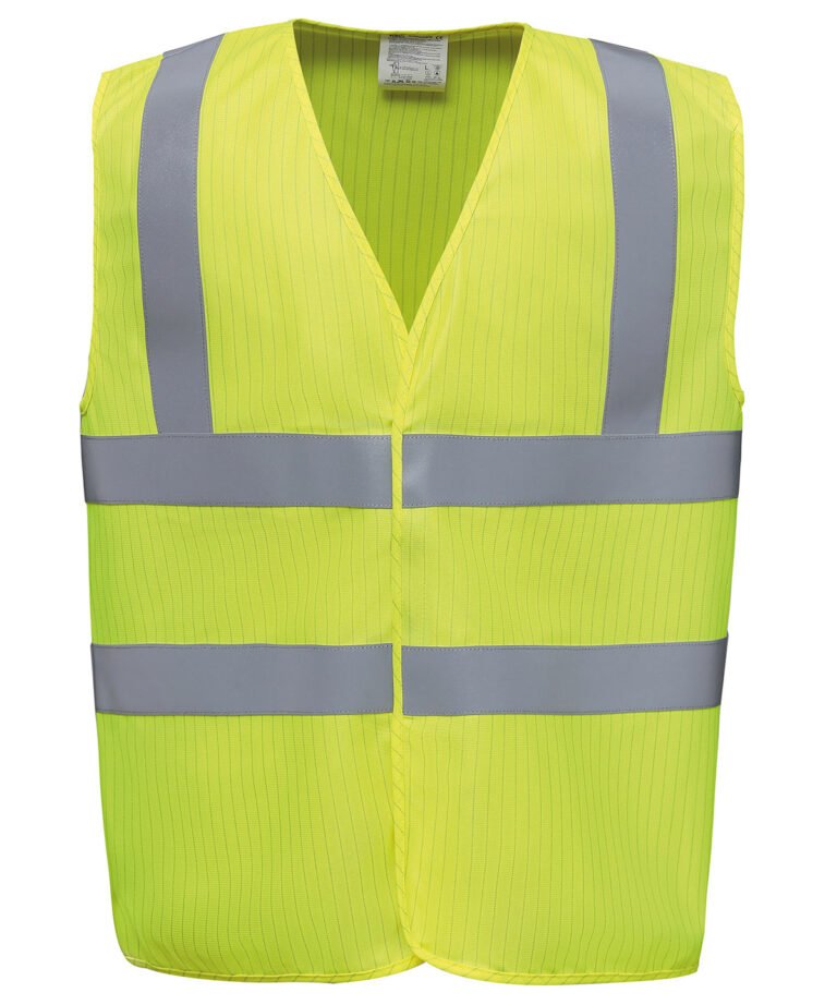 Yoko Hi vis flame retardant anti static waistcoat (HVW100ASFR) YK075