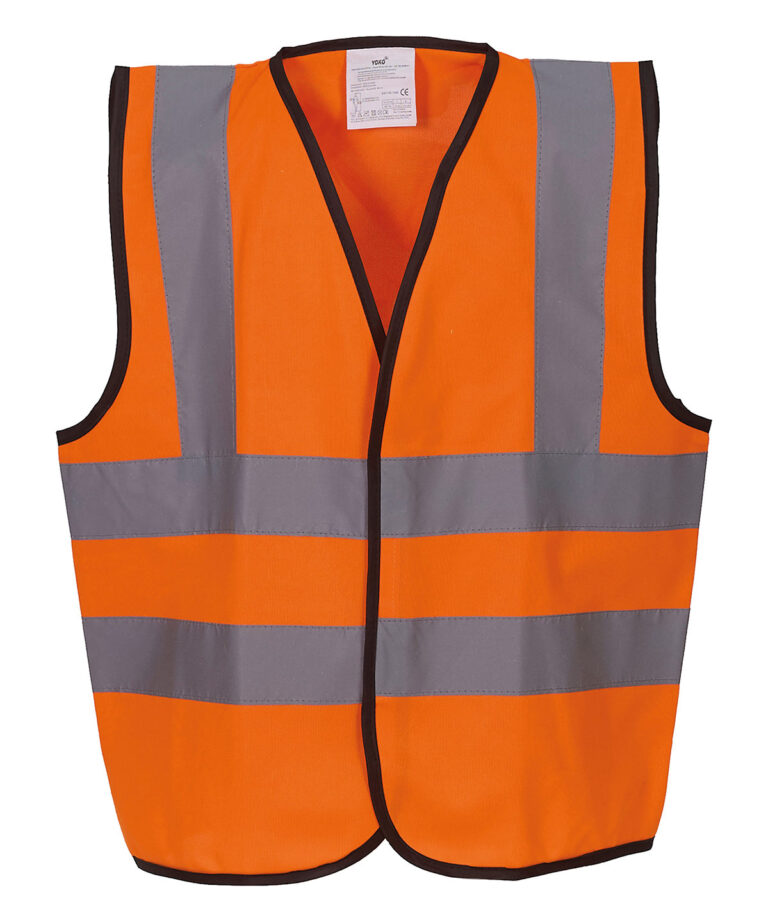 Yoko Kids hi vis 2 b&b waistcoat (HVW100CH) YK100