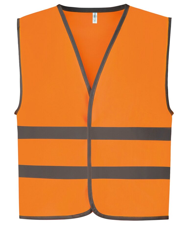 Yoko Hi vis reflective border kids waistcoat (HVW102CH) YK102
