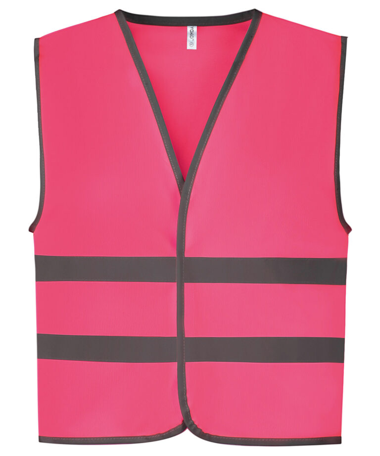 Alternative view of Yoko Hi vis reflective border kids waistcoat (HVW102CH) YK102