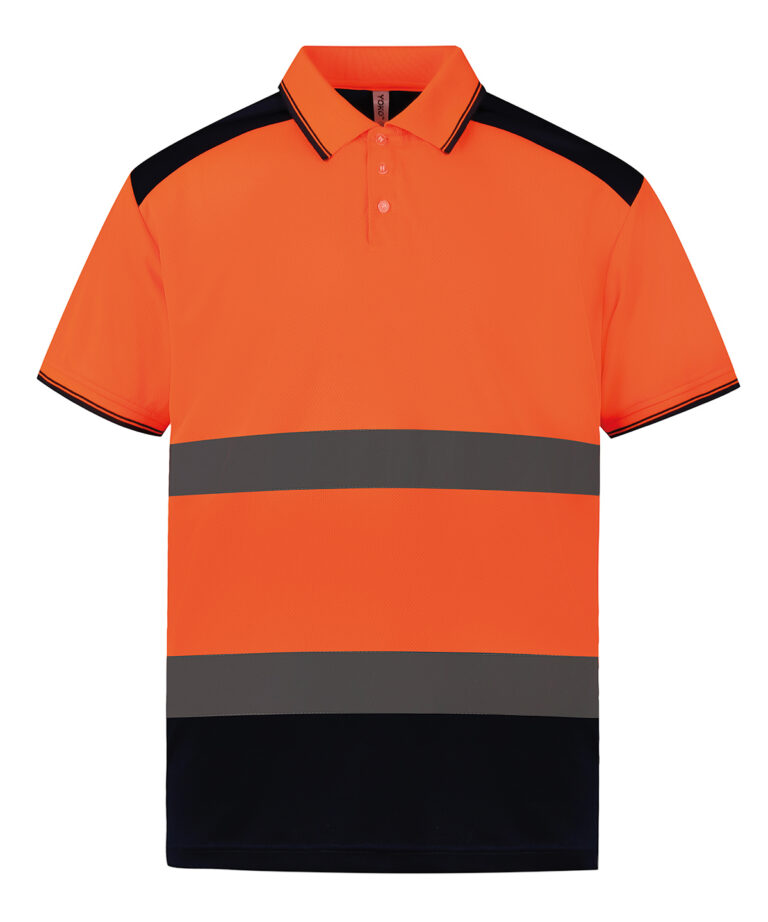 Yoko Hi vis two tone polo shirt (HVJ220) YK104