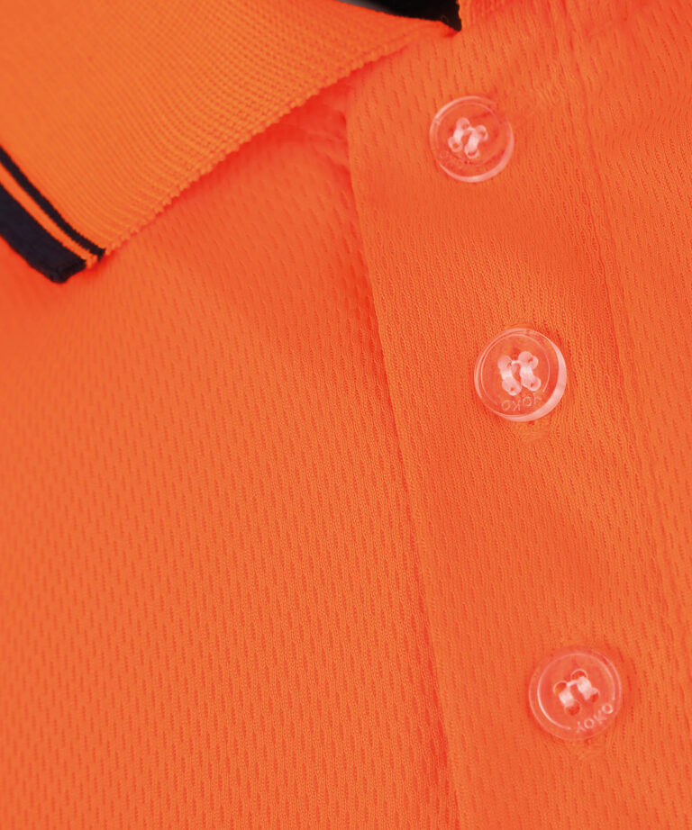 Yoko Hi vis two tone polo shirt (HVJ220) YK104, Vivid Promotion Workwear