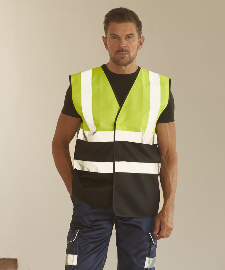 Yoko Hi vis two tone waistcoat (HVW122) YK107