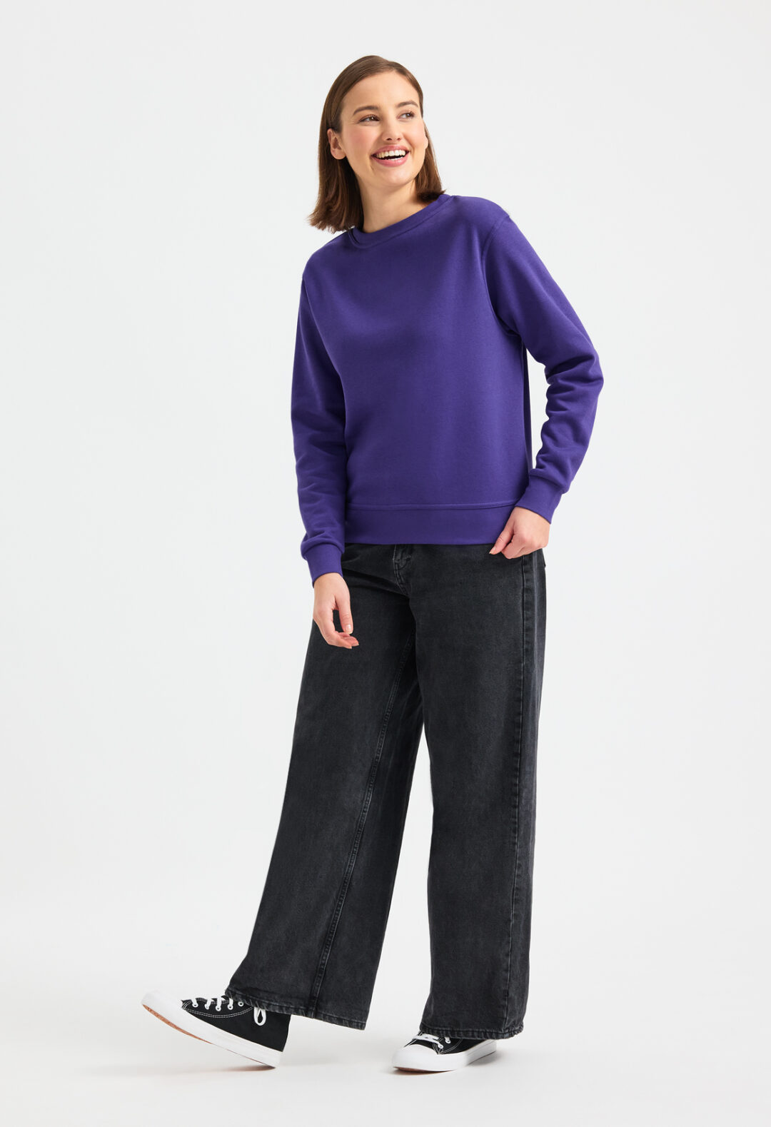 UNEEK Ladies Deluxe Crew Neck Sweatshirt UC211, Vivid Promotion Workwear