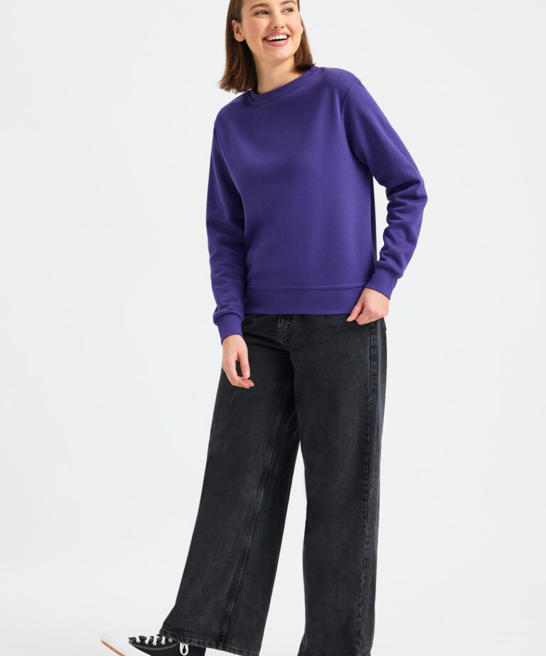 UNEEK Ladies Deluxe Crew Neck Sweatshirt UC211, Vivid Promotion Workwear