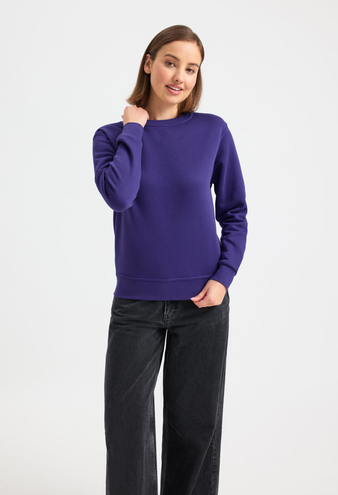 UNEEK Ladies Deluxe Crew Neck Sweatshirt UC211, Vivid Promotion Workwear