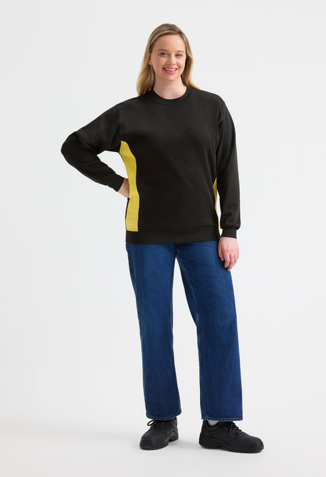 UNEEK Two Tone Crew New Sweatshirt UC217, Vivid Promotion Workwear