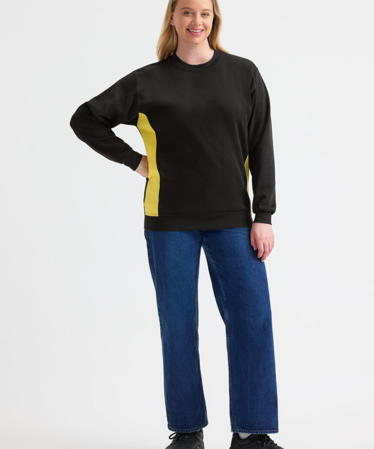 UNEEK Two Tone Crew New Sweatshirt UC217, Vivid Promotion Workwear