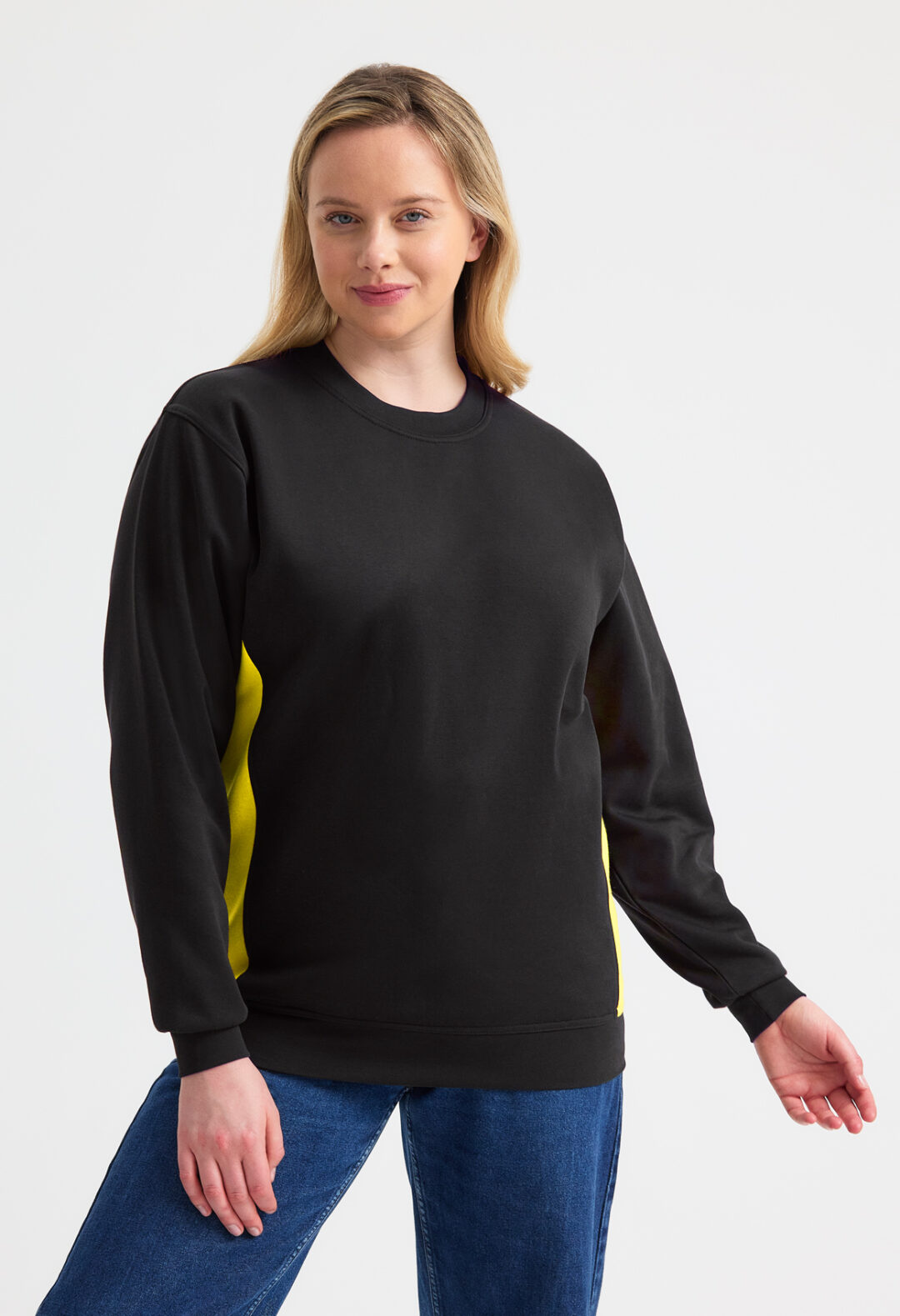 UNEEK Two Tone Crew New Sweatshirt UC217, Vivid Promotion Workwear