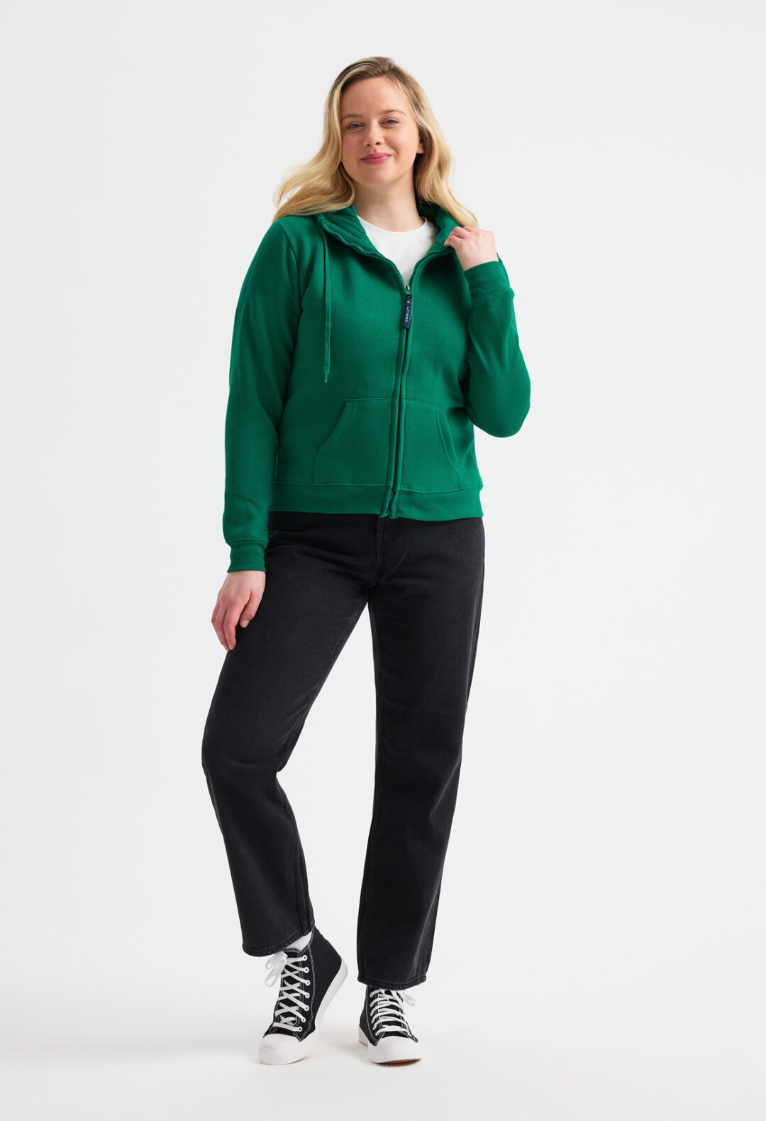 UNEEK Ladies Classic Full Zip Hooded Sweatshirt UC505, Vivid Promotion Workwear
