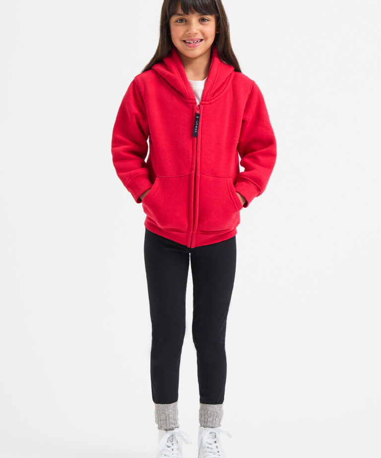 UNEEK Childrens Classic Full Zip Hooded Sweatshirt UC506 Unisex, Vivid Promotion Workwear