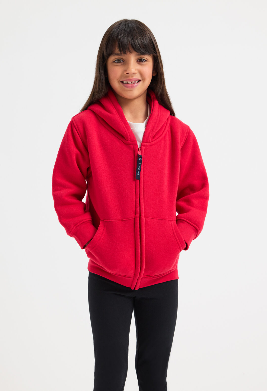 UNEEK Childrens Classic Full Zip Hooded Sweatshirt UC506 Unisex, Vivid Promotion Workwear