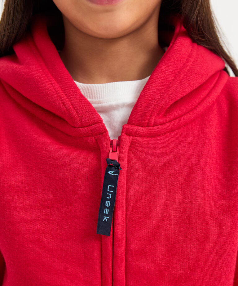 UNEEK Childrens Classic Full Zip Hooded Sweatshirt UC506 Unisex, Vivid Promotion Workwear