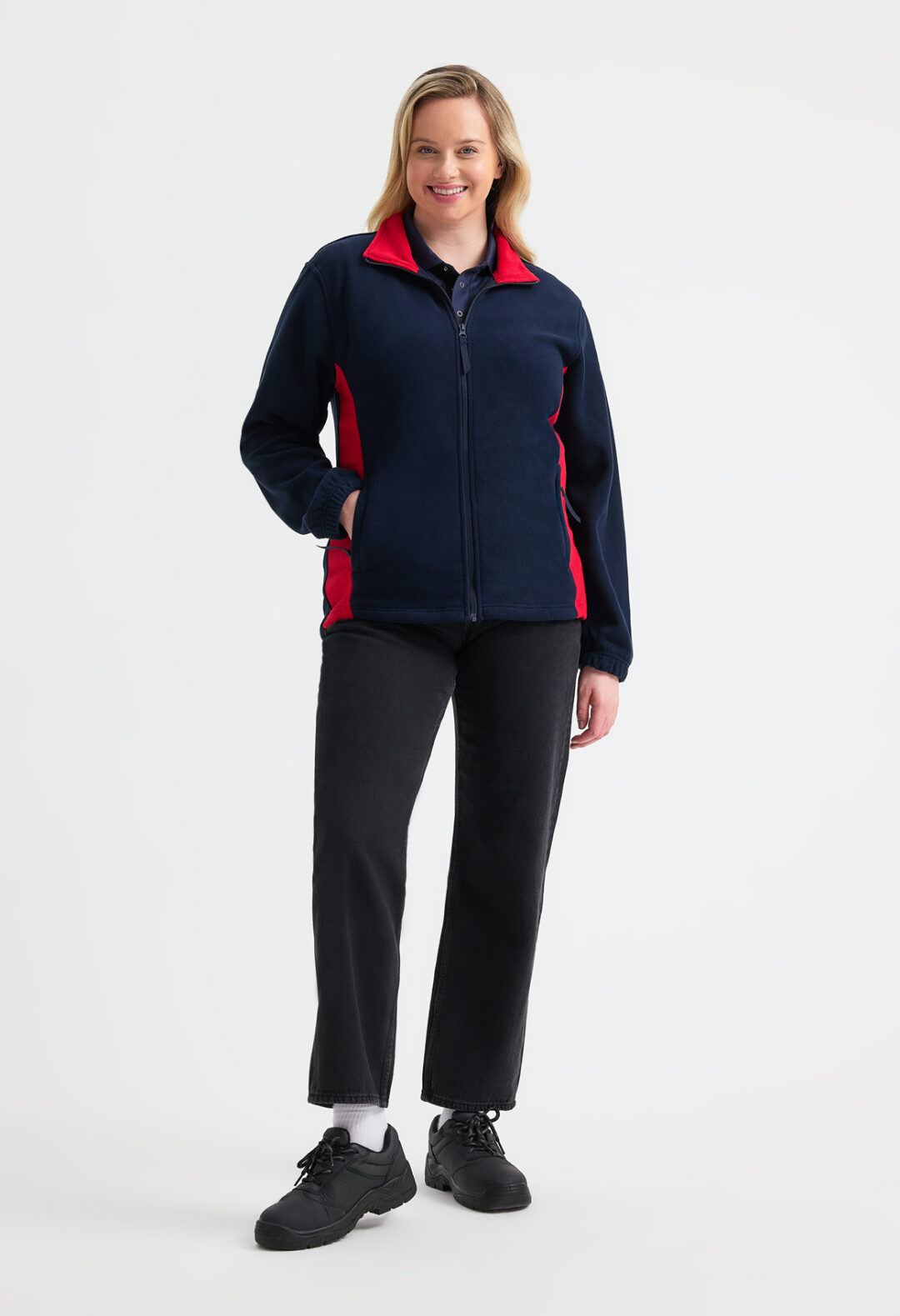 UNEEK Two Tone Full Zip Fleece Jacket UC617, Vivid Promotion Workwear