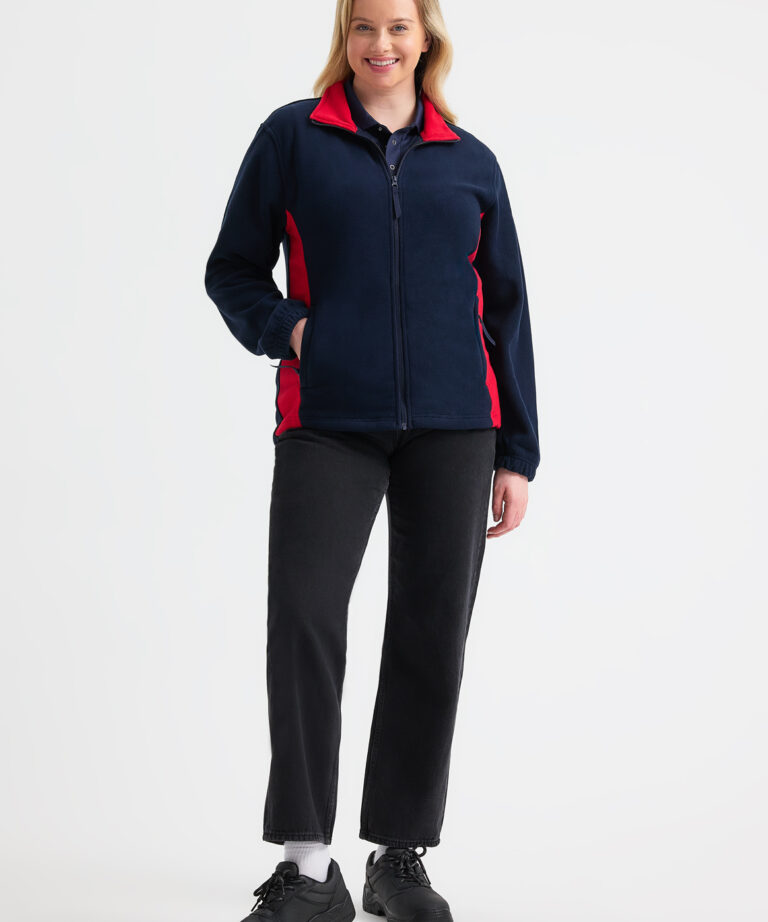 UNEEK Two Tone Full Zip Fleece Jacket UC617, Vivid Promotion Workwear