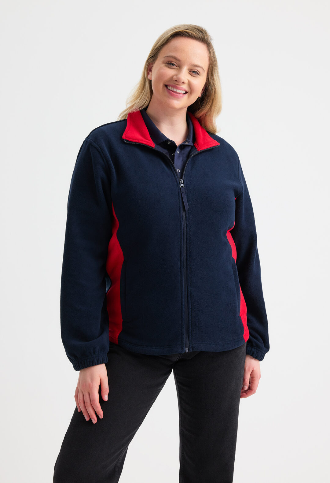 UNEEK Two Tone Full Zip Fleece Jacket UC617, Vivid Promotion Workwear