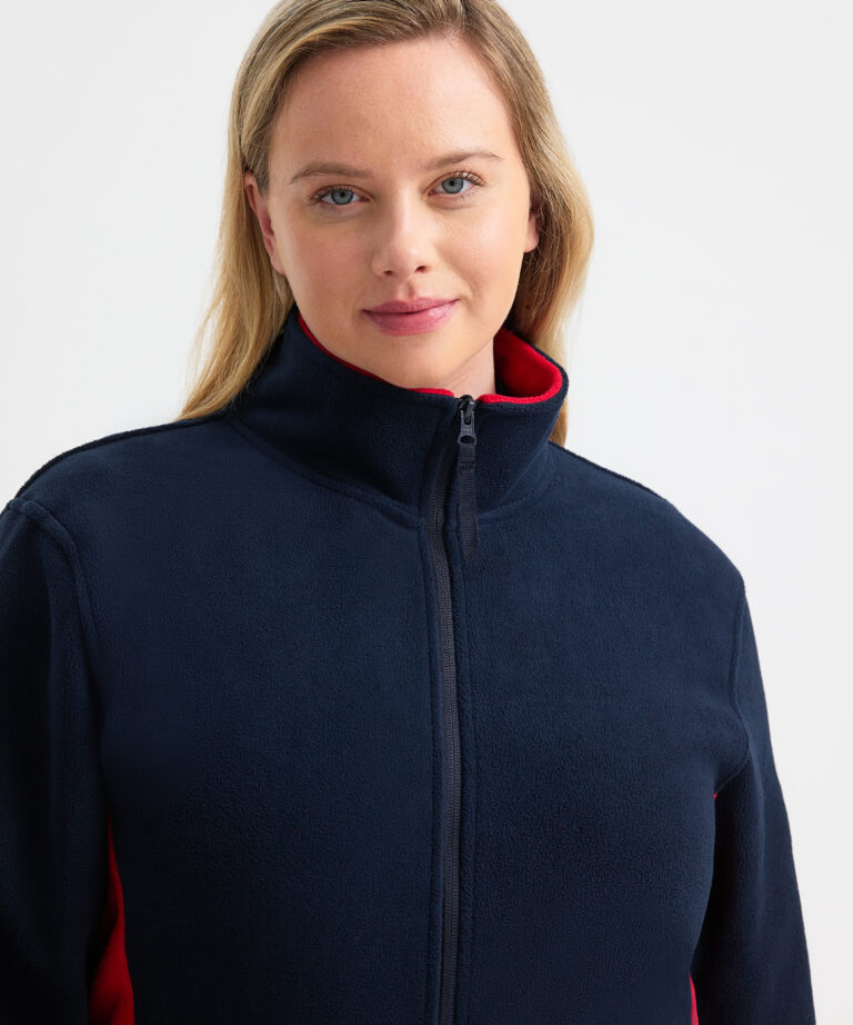 UNEEK Two Tone Full Zip Fleece Jacket UC617, Vivid Promotion Workwear