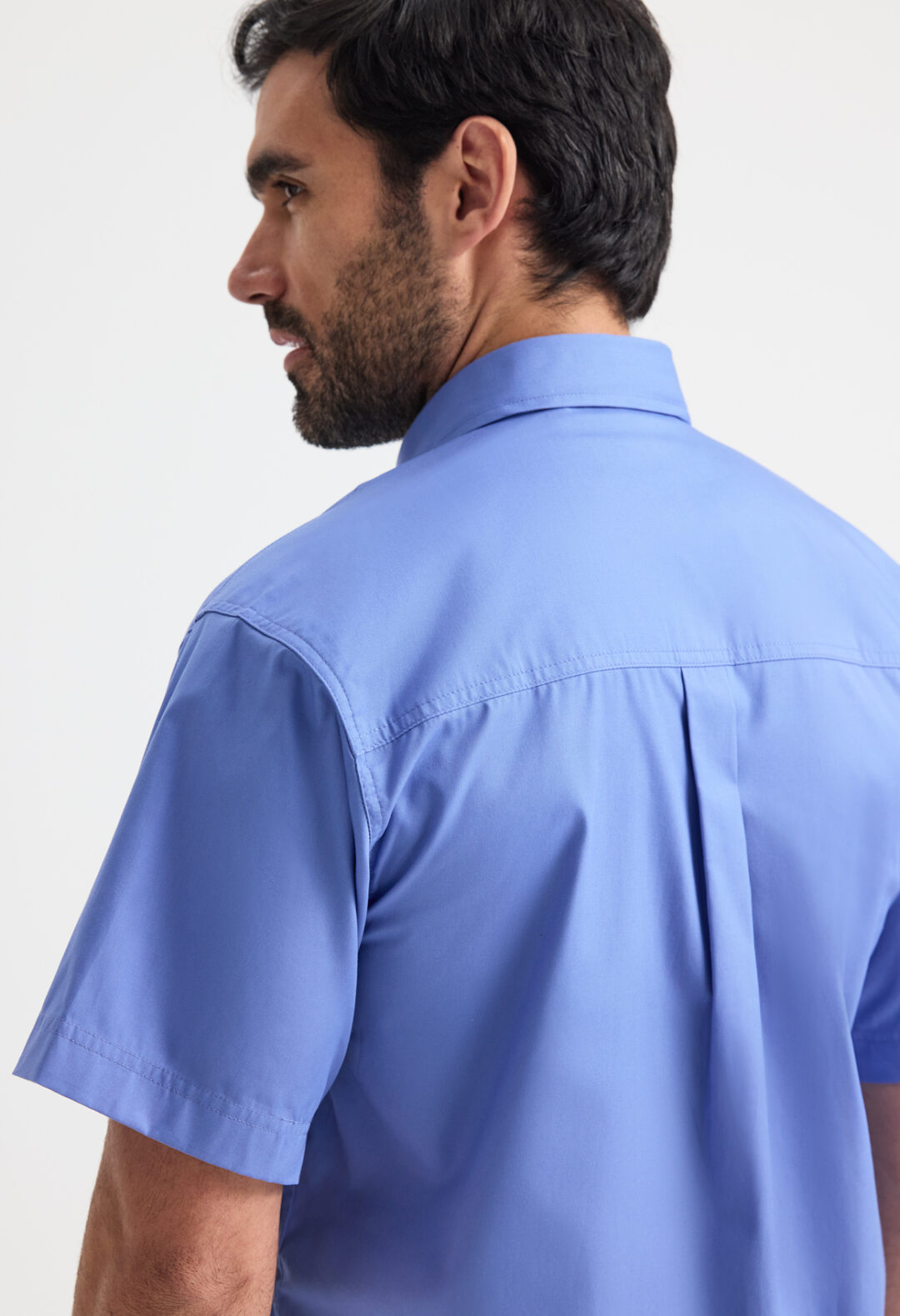 UNEEK Mens Pinpoint Oxford Half Sleeve Shirt UC702, Vivid Promotion Workwear