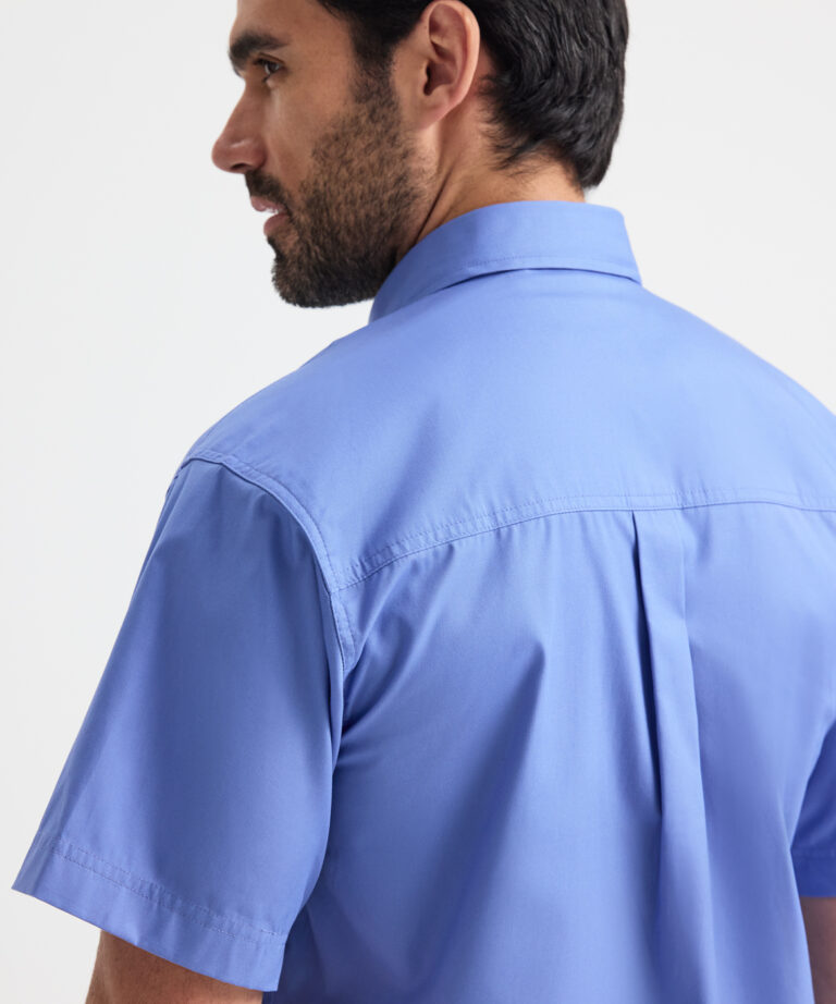 Alternative view of UNEEK Mens Pinpoint Oxford Half Sleeve Shirt UC702