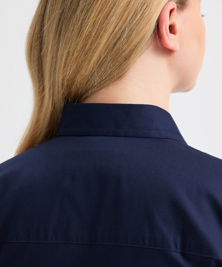 Alternative view of UNEEK Ladies Pinpoint Oxford Half Sleeve Shirt UC704