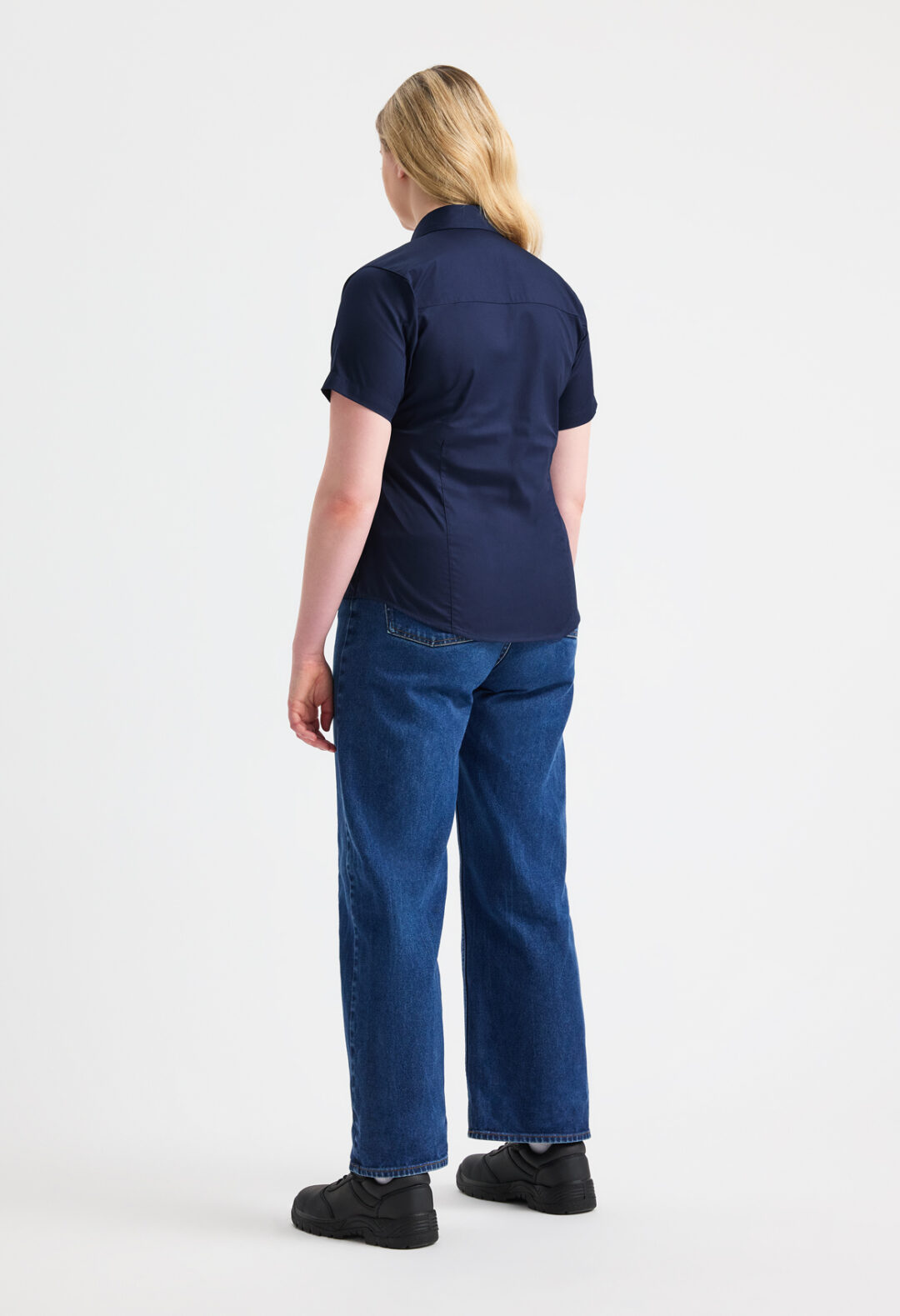 UNEEK Ladies Pinpoint Oxford Half Sleeve Shirt UC704, Vivid Promotion Workwear