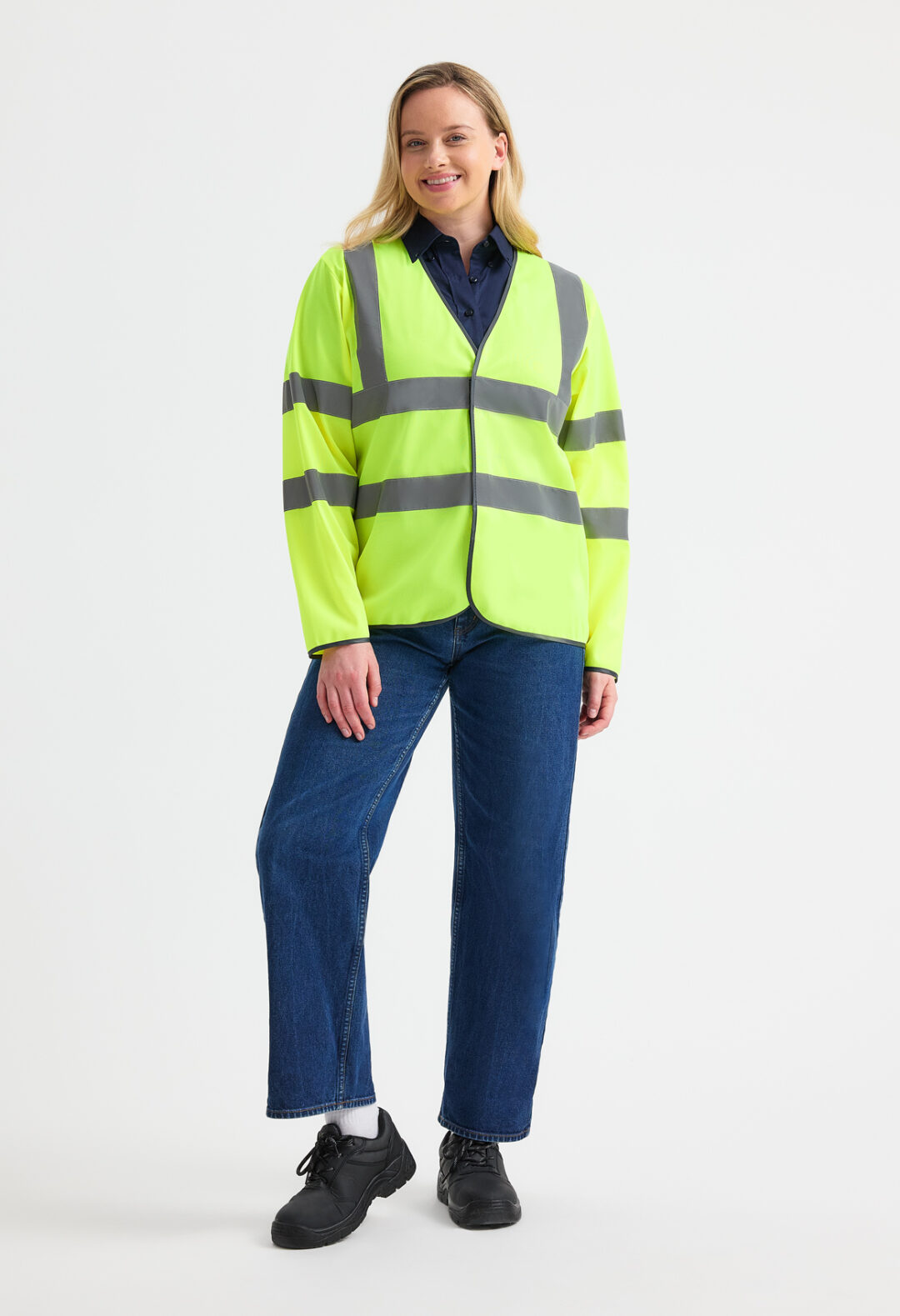 UNEEK Long Sleeve Hi Vis Safety Waistcoat UC802, Vivid Promotion Workwear