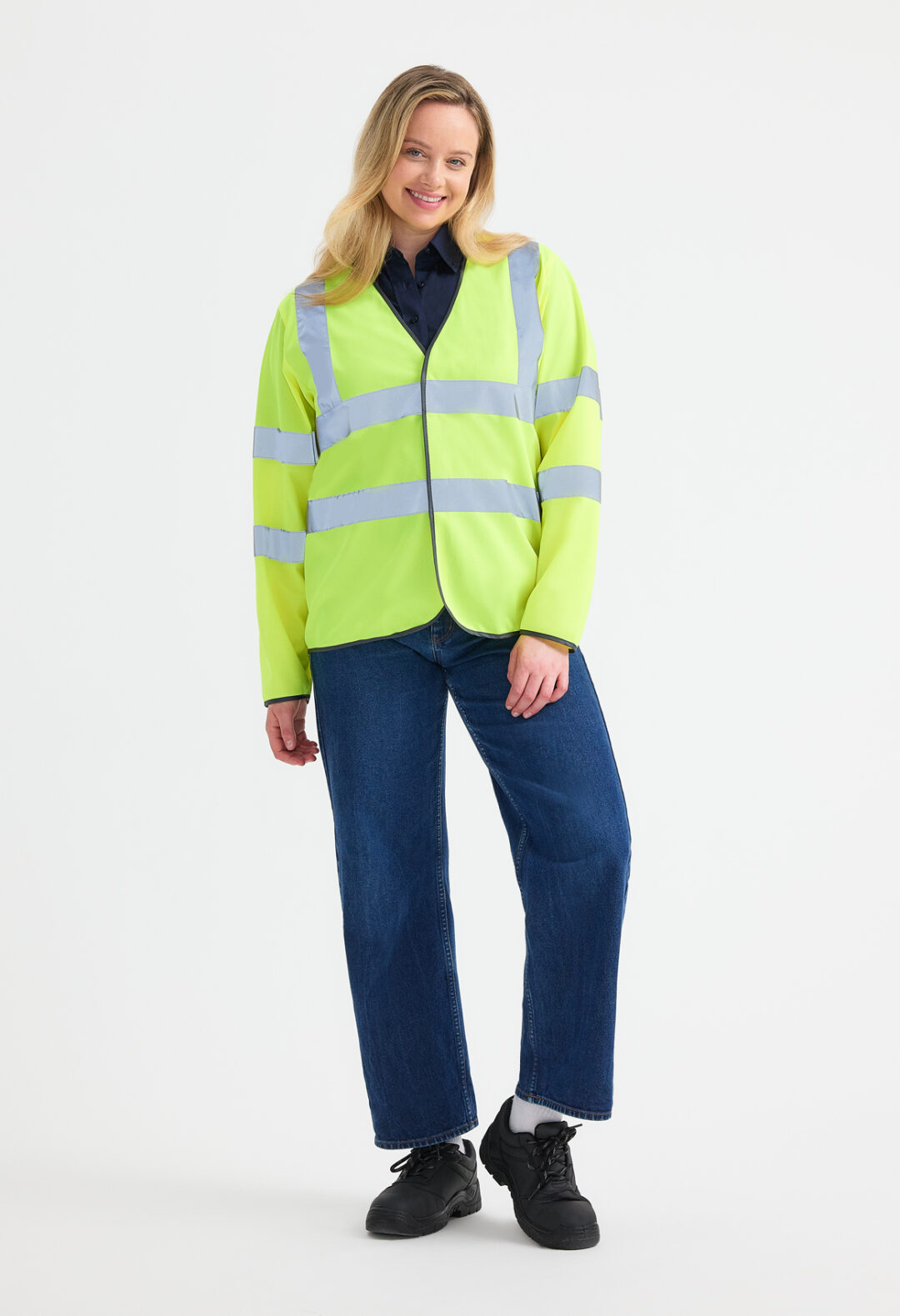 UNEEK Long Sleeve Hi Vis Safety Waistcoat UC802, Vivid Promotion Workwear