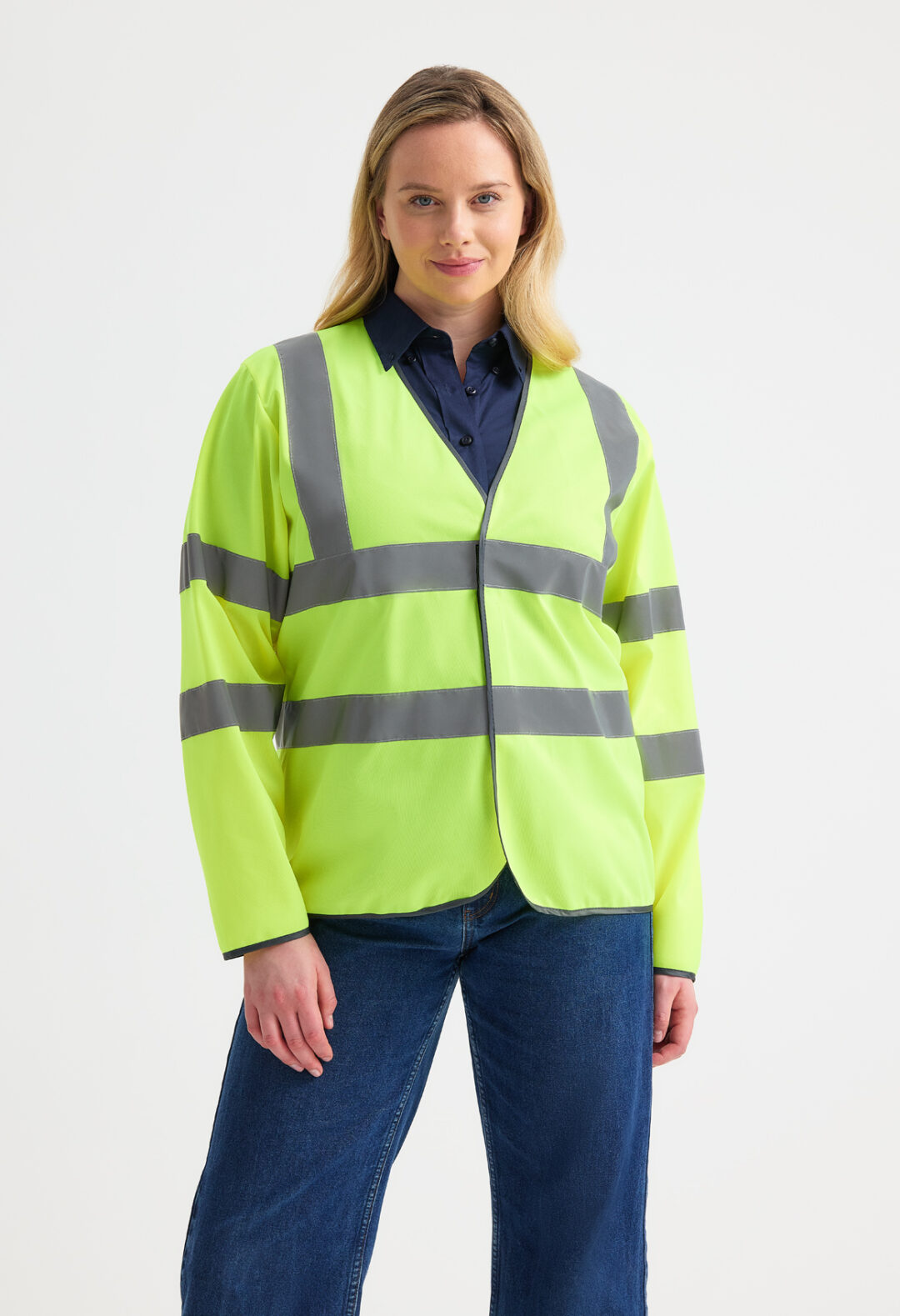 UNEEK Long Sleeve Hi Vis Safety Waistcoat UC802, Vivid Promotion Workwear